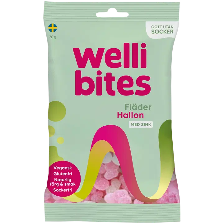 Wellibites Seljanmarja&Vadelma 70g
