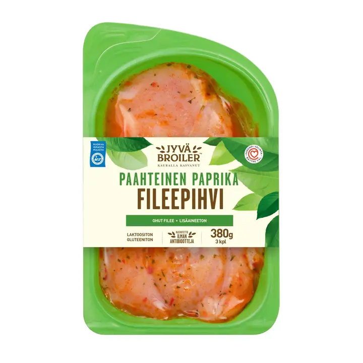 Jyväbroiler Broilerin Fileepihvi Paahteinen Paprika 380g