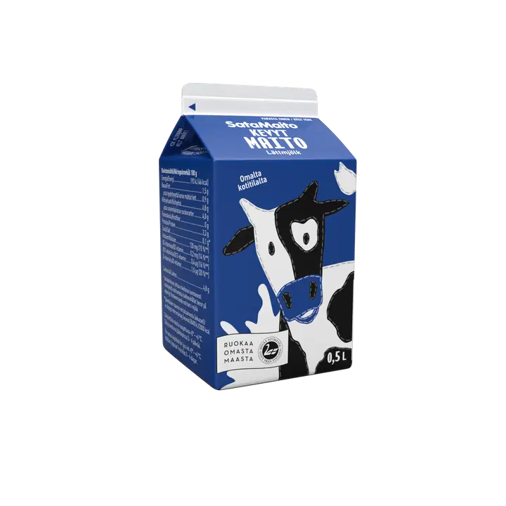 Satamaito korkeapastöroitu vapaan lehmän kevytmaito ESL 0,5l