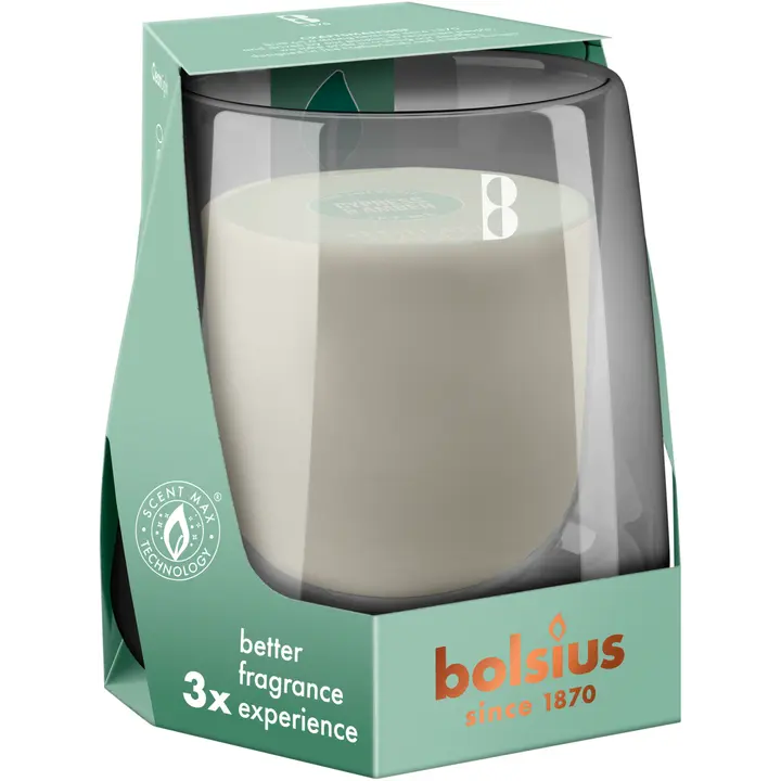 Klaasküünal+täide CleanLight Bolsius Cypress&Amber