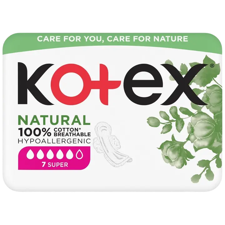 Hügieeniside Kotex Natural Super 7tk