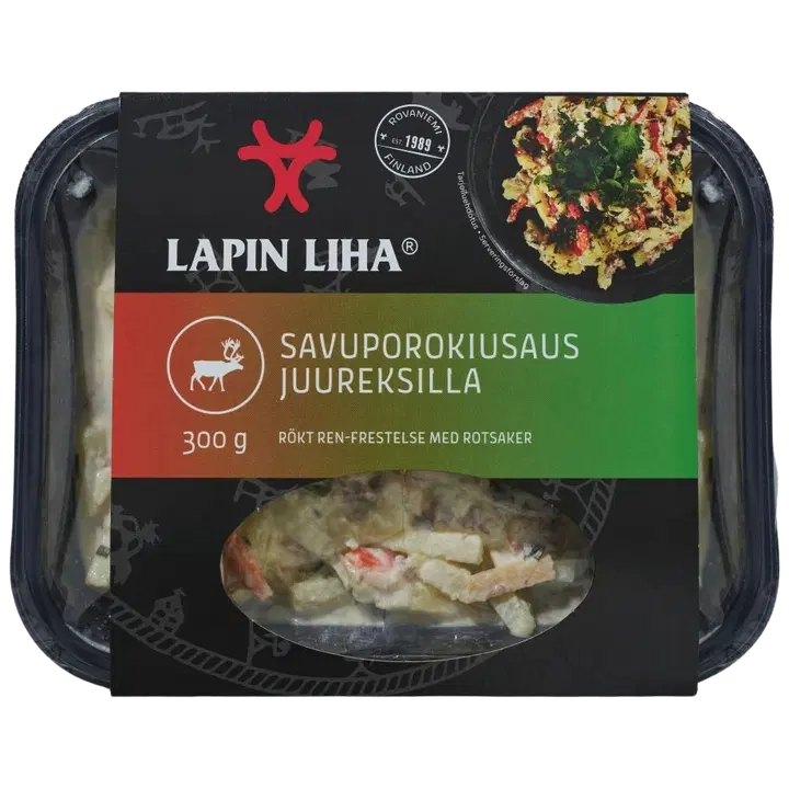 Lapin Liha Savuporokiusaus juureksilla 300g