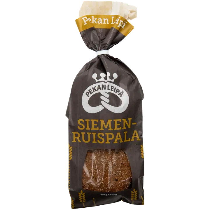Pekan Leipä Siemenruispala halkaistu 6kpl 450g