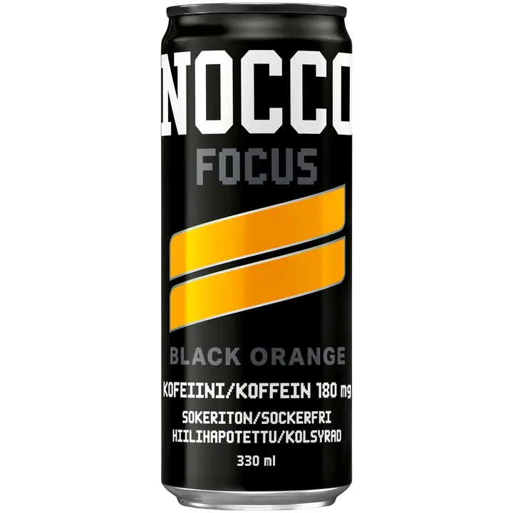 NOCCO FOCUS Black Orange hiilihapotettu energiajuoma 330ml