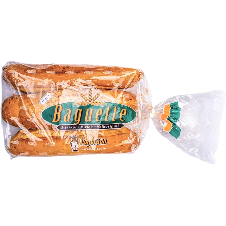 Bageri Fagerudd Leipomo Valkosipulibaguette 3kpl/520g