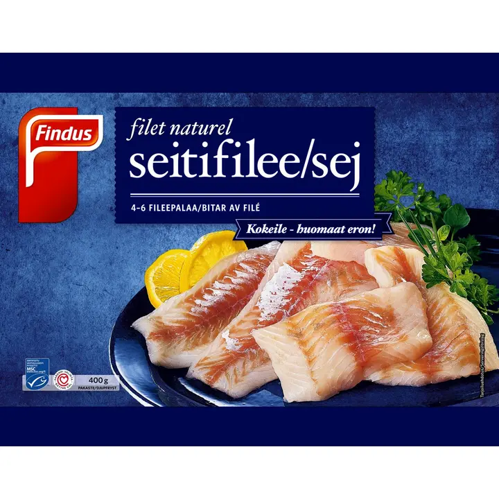 Findus Filet Naturel Seiti MSC 400g, pakaste