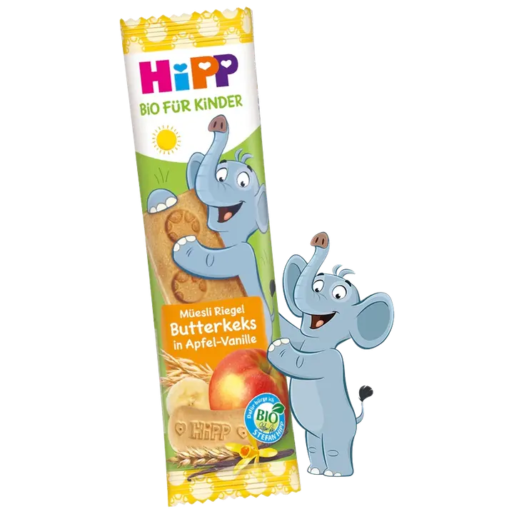 HiPP müslibatoon beebiküpsise õuna ja vaniljega ÖKO alates 1-eluaastast, 20 g