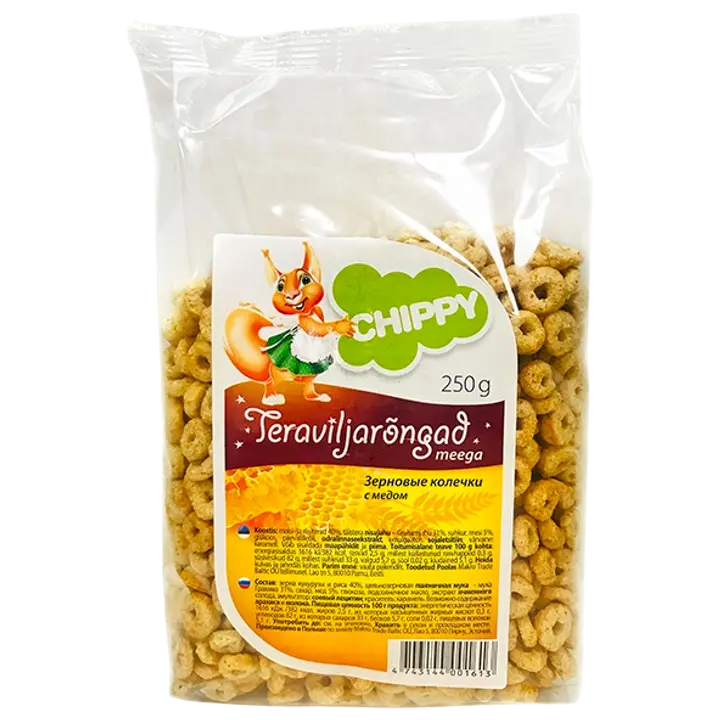 Chippy teraviljarõngad meega 250 g