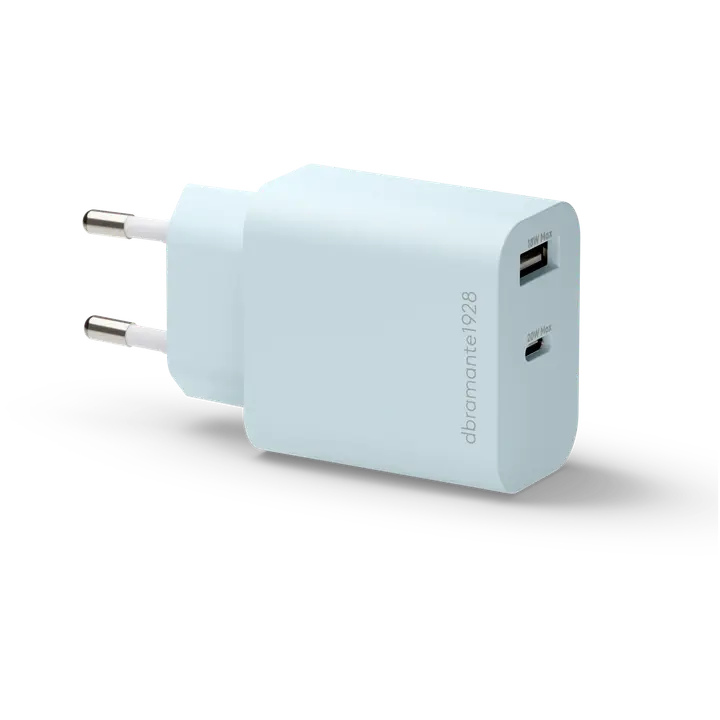 Laadija USB-C 20W + USB-A 18W BLU