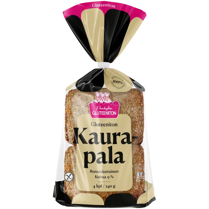 Porokylän Kaurapala 4 kpl / 240 g gluteeniton kaurapalaleipä