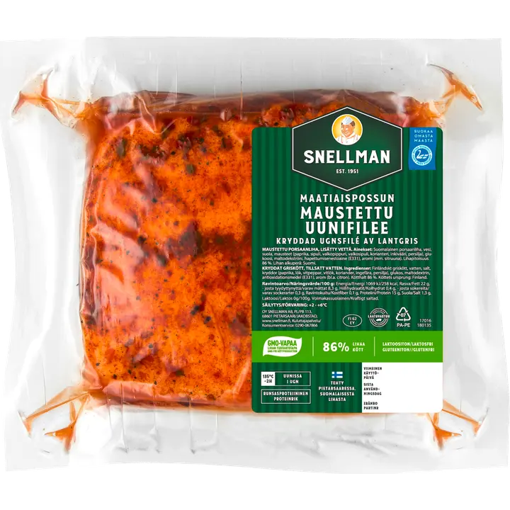 Snellman Maalaispossun maustettu uunifilee n1,4kg
