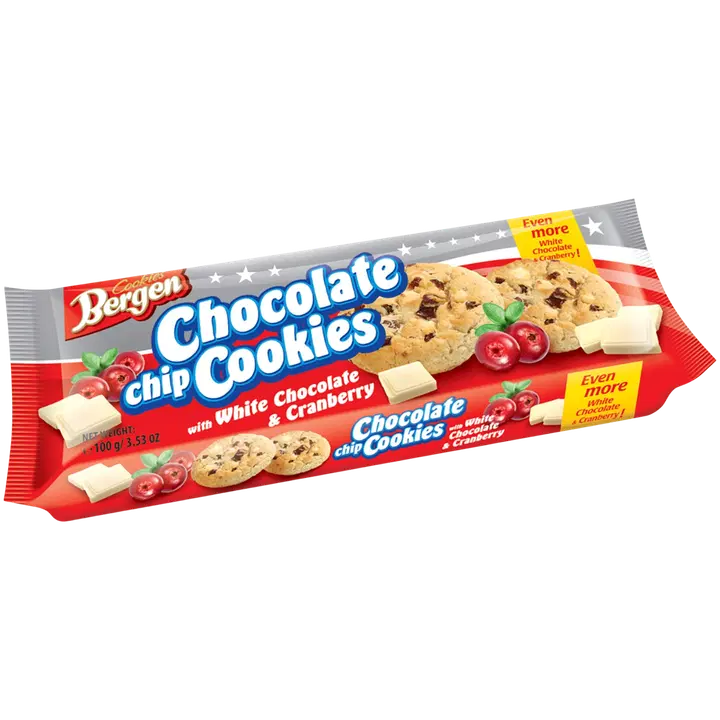Bergen Cookies White chocolate & cranberry 100g