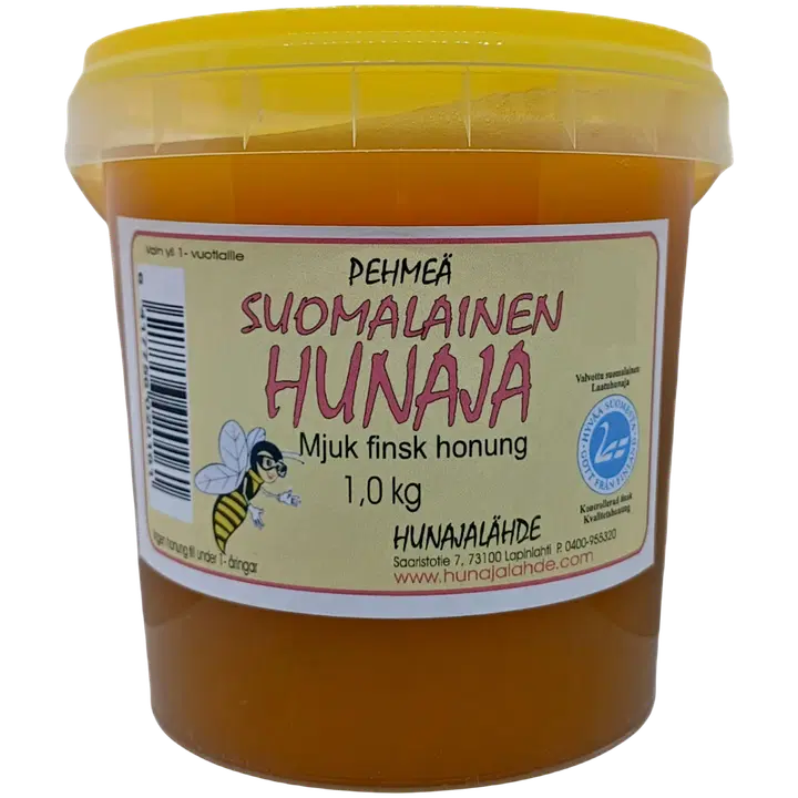 Hunajalähde Suomalainen hunaja 1 kg pehmeä