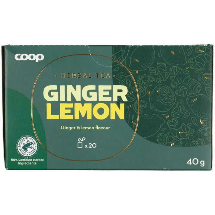 Coop yrttitee inkivääri ja sitruuna 30 g 20 pss