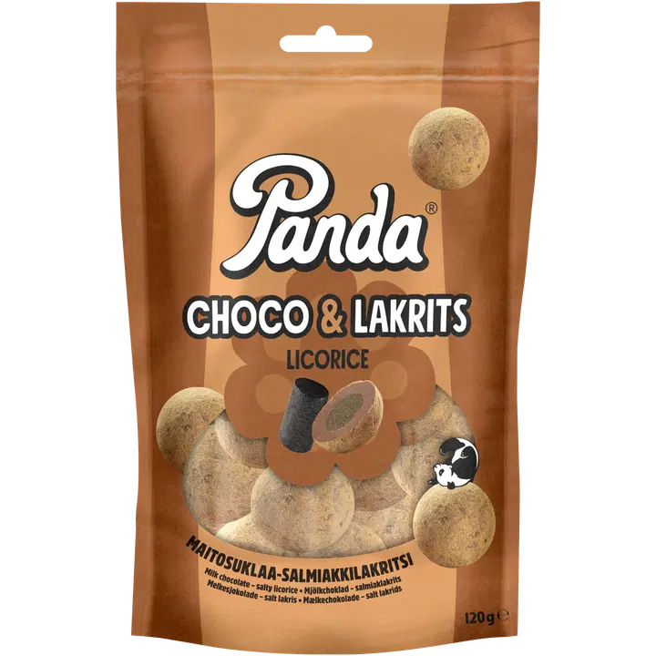 Panda Choco & Lakrits kommid 120g