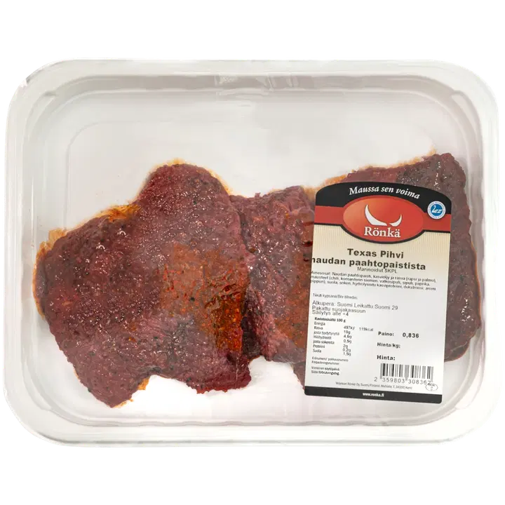 Rönkä Texaspihvi naudan paahtopaistista 5kpl