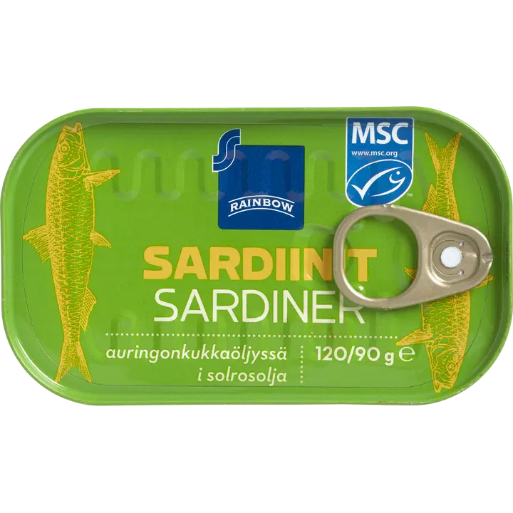 Rainbow 120/90g sardiinit auringonkukkaöljyssä