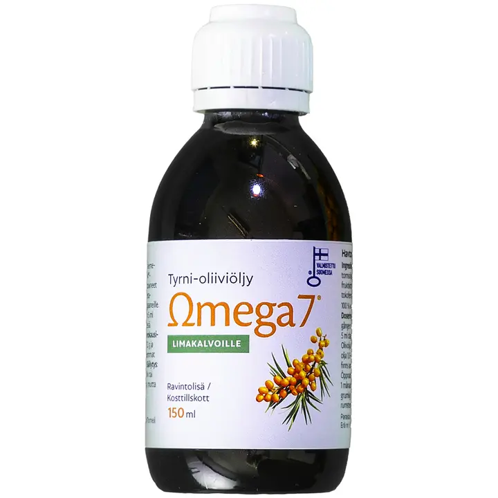 Omega7 SBA24® Tyrni-oliiviöljy Limakalvoille 150 ml