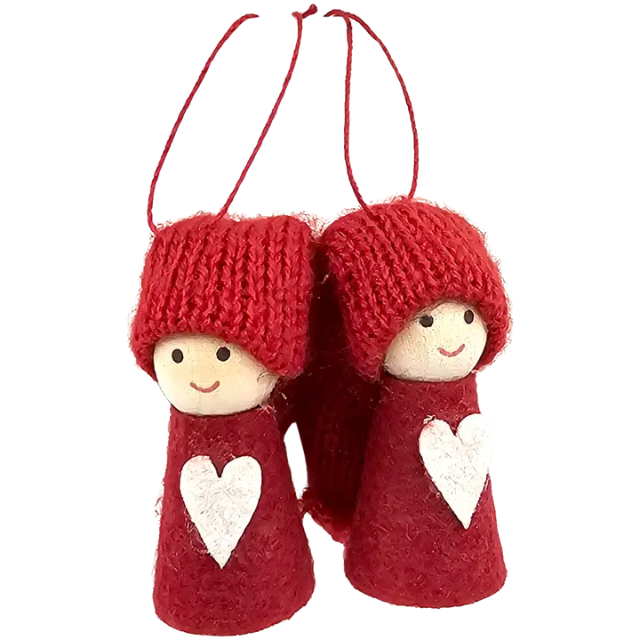 J.K. Primeco koristetontut Sydän punainen 2kpl