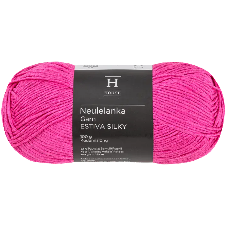 House lanka bambuviskoosi-puuvillasekoite Estiva Silky 100 g Fuchsia red 12927