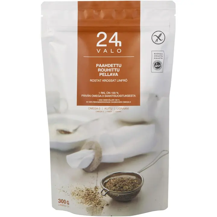 VALO24h paahdettu rouhittu pellava 300g