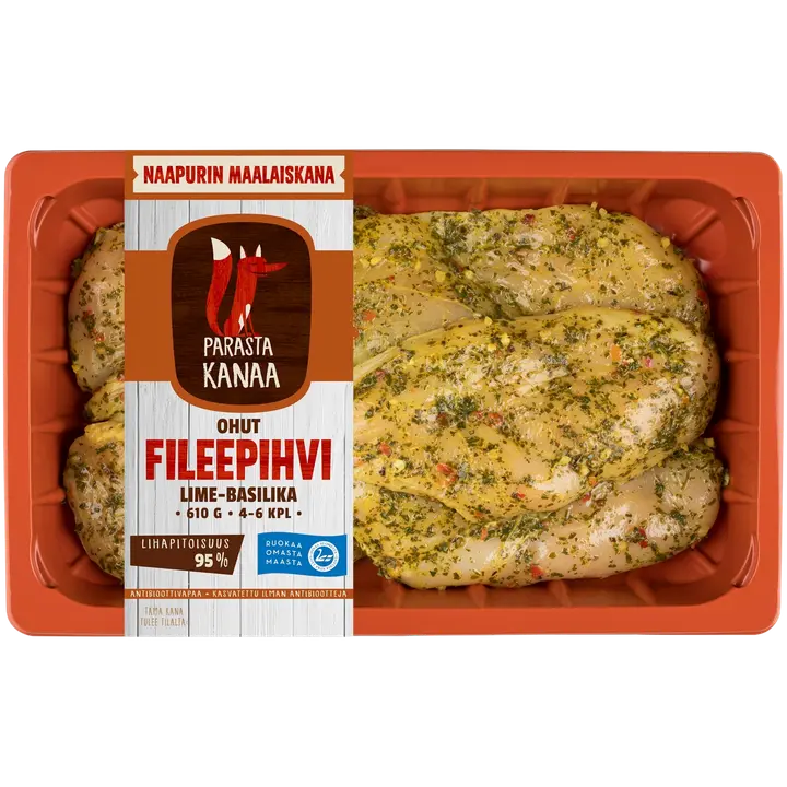 Naapurin Maalaiskanan ohutfileepihvi lime-basilika 610g