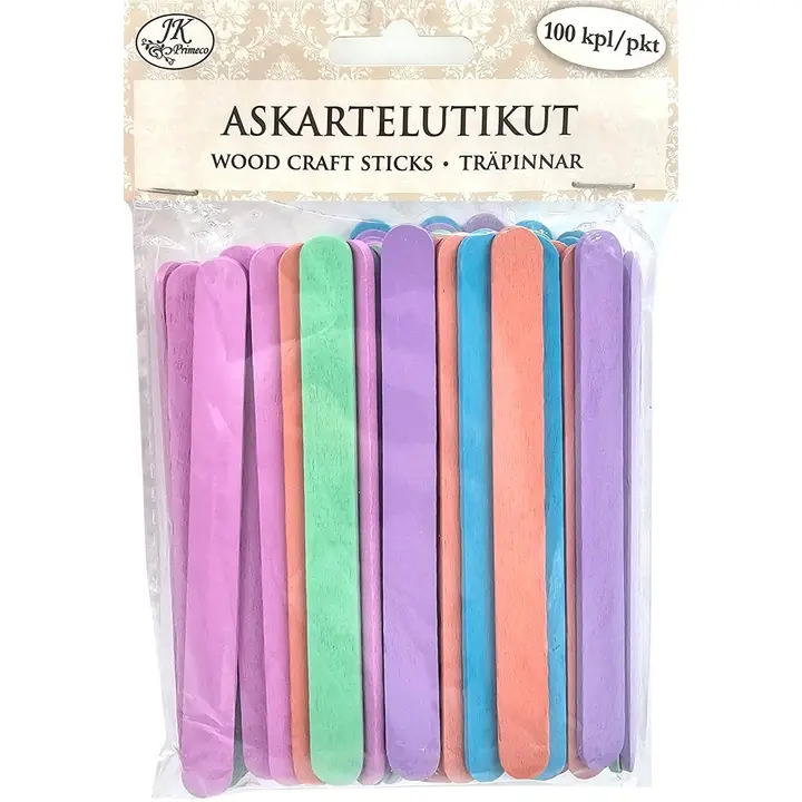 J.K. Primeco askartelutikut pastellilajitelma 100kpl