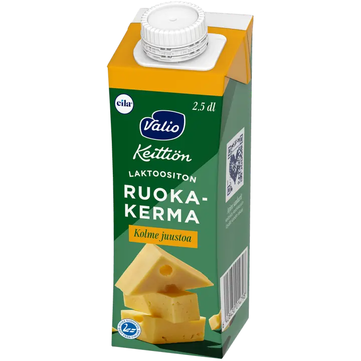 Valio Keittiön ruokakerma 2,5 dl kolme juustoa UHT laktoositon
