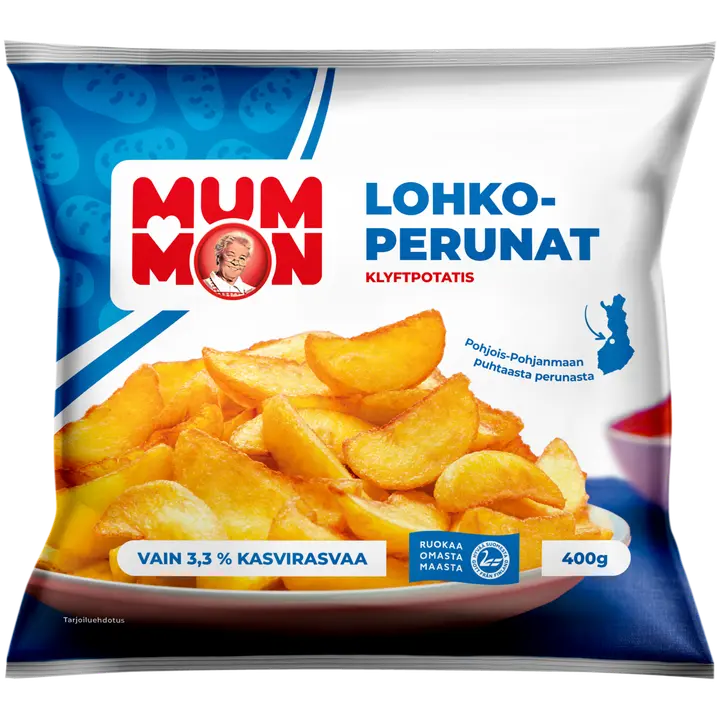 Mummon lohkoperunat 400 g, pakaste