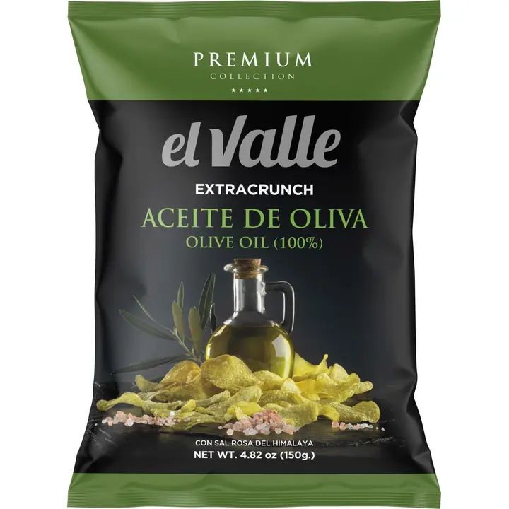 El Valle PREMIUM Chips Oliiviöljy & Himalyan vaalenapunainen suola 150g