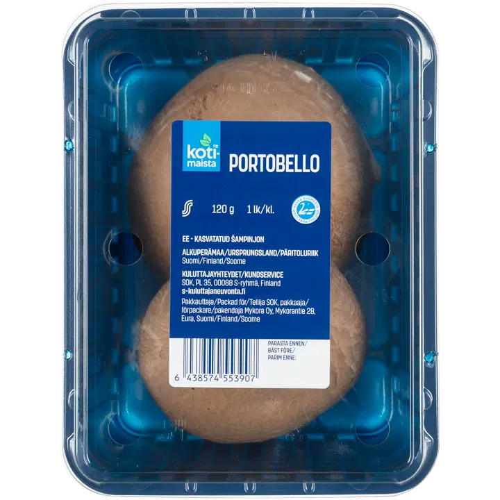 Kotimaista Portobello herkkusieniä 120g