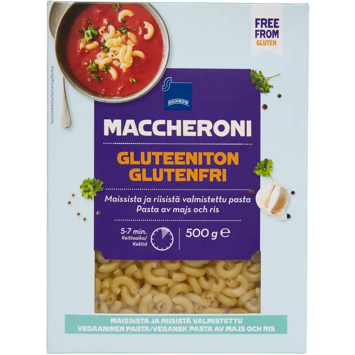 Rainbow maccheroni pasta gluteeniton 500 g