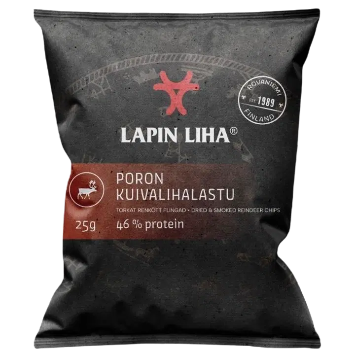 Lapin Liha Kevytsavustettu poron kuivalihalastu 25g
