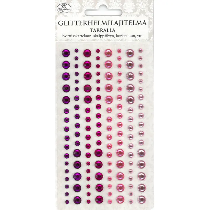 J.K. Primeco glitterhelmitarralajitelma pinkki/lila