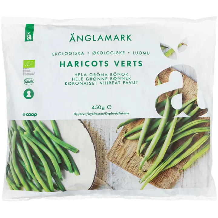 Änglamark kokonaiset vihreä pavut luomu 450 g pakaste