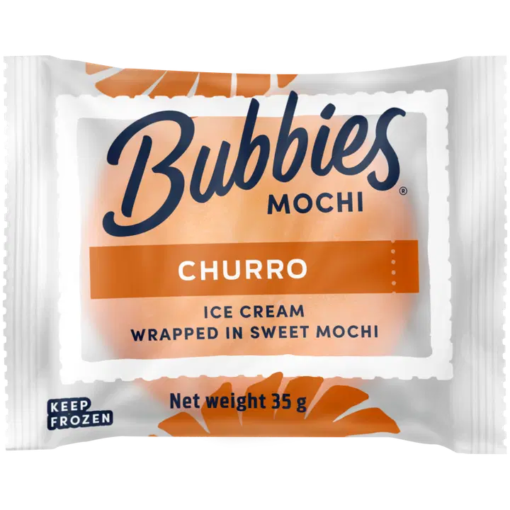 Bubbies Churro mochi. Churron makuista jäätelöä makeassa riisitaikinassa 35g