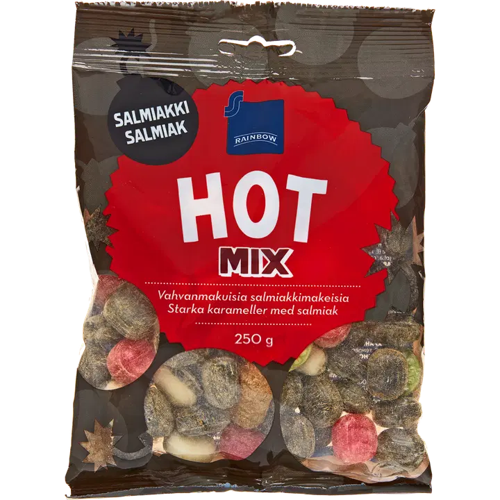 Rainbow 250g Hot Mix salmiakkimakeissekoitus