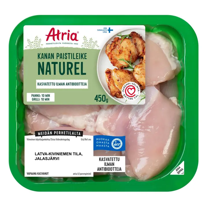 Atria Kanan Paistileike Naturel 450g