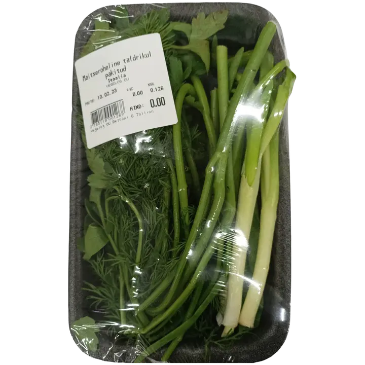 Maitseroheline taldrikul