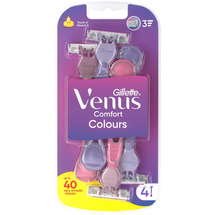 Gillette Venus 3 raseerija Colors 3-tera 4tk