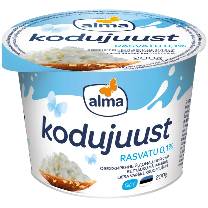 Rasvatu kodujuust 0,1%, 200 g