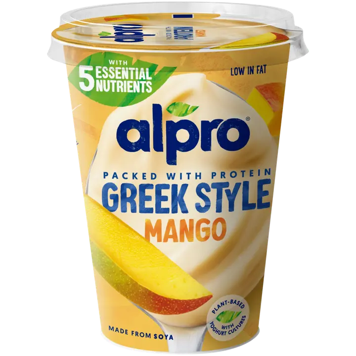 Alpro Greek Style Hapatettu soijavalmiste, mango 400g