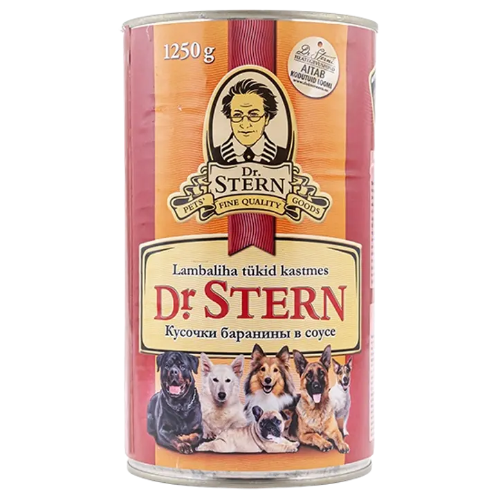 Dr.Stern konserv koertele lambaliha tükid kastmes 1,25kg