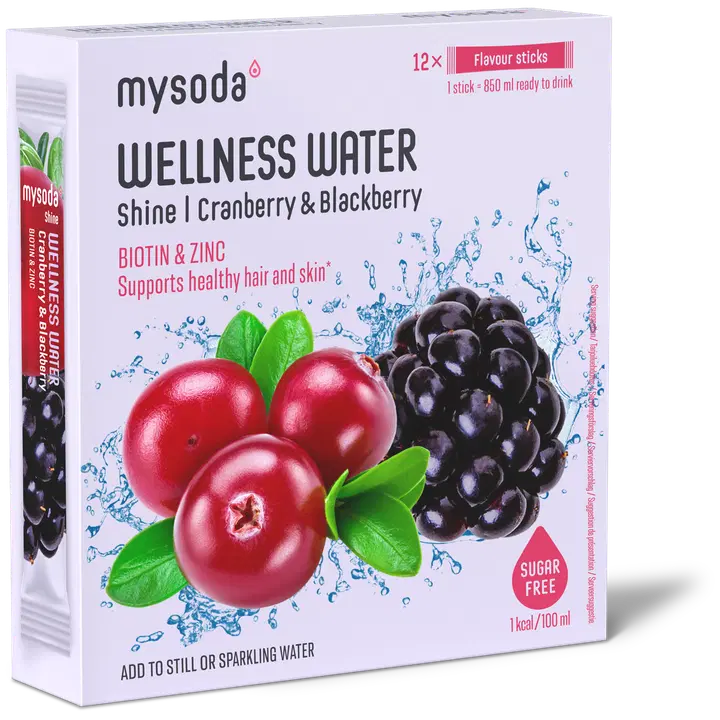Mysoda Wellness Water karpalo-karhunvatukka juomajauhe 12x4g