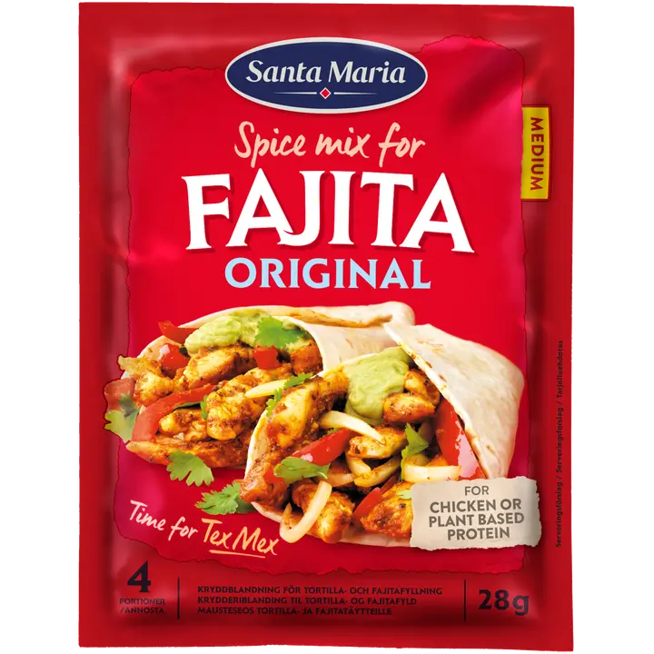Santa Maria Fajita Spice Mix Original mausteseos kanalle 28 g