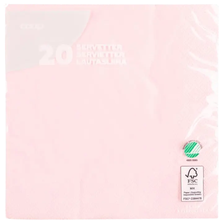 Coop salvrätik roosa 33cm 20tk
