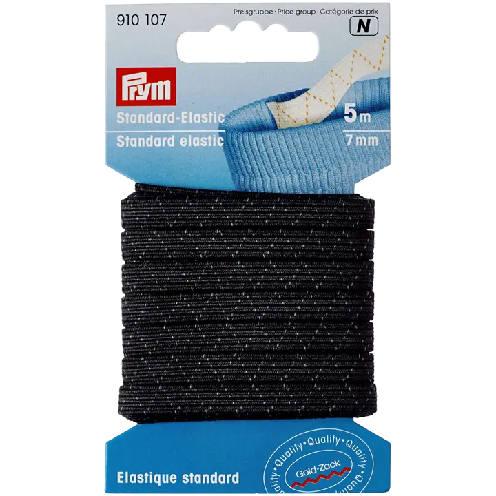 Prym kuminauha 7 mm musta 5 m/pakkaus