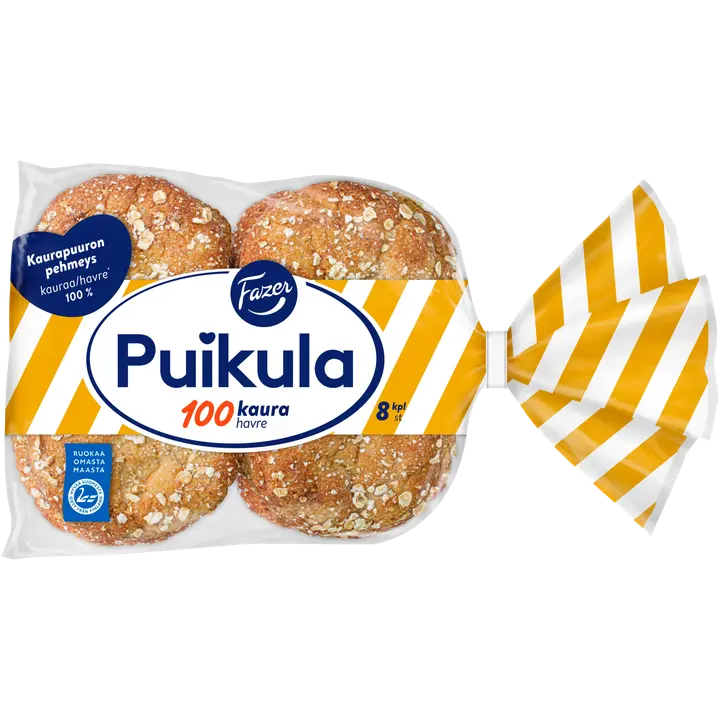 Fazer Puikula 100Kaura 8kpl 440g, kauraleipä