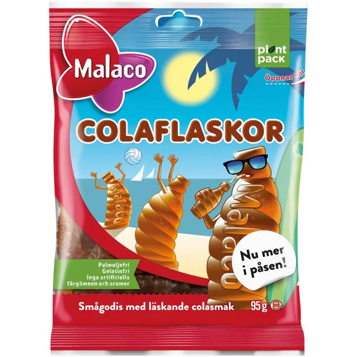 Malaco Colaflaskor makeinen 95g