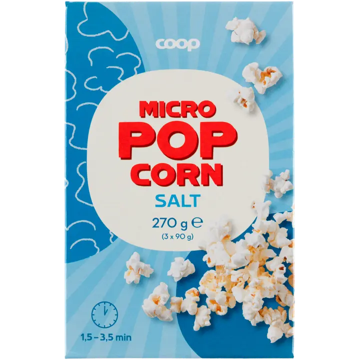 Coop Micro Popcorn soolaga 3-pakk